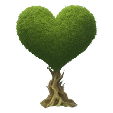 Dragon trees forming a heart sticker