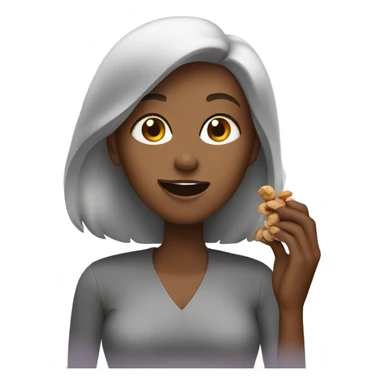 Woman eating nuts  sticker