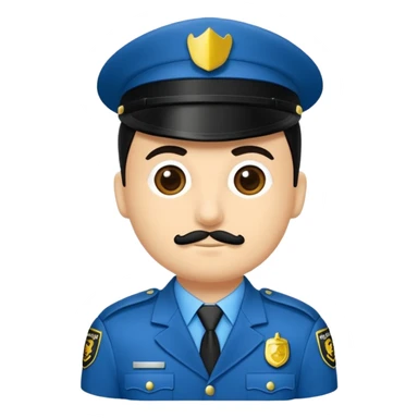 Polis üniforması giyen köpek sticker