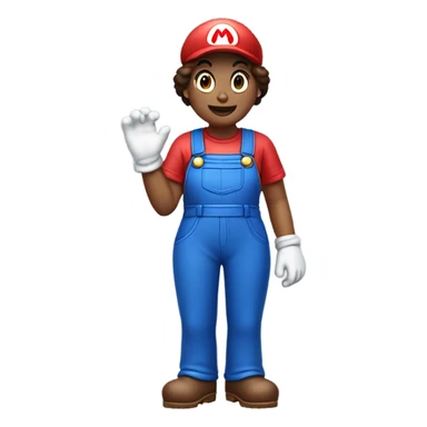 Woman in Mario outfit  sticker