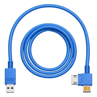 8 bit pixel art ethernet cable with RJ45 connector emoji sticker