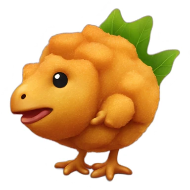 dinosaur shaped chicken nugget sticker