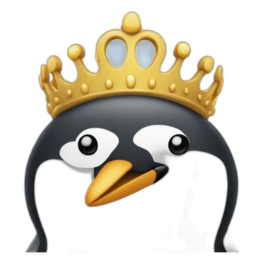 Pingouin avec une couronne  sticker