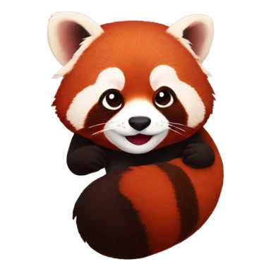 red panda kiss sticker