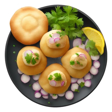 pani puri dish sticker