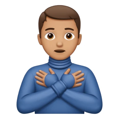 Man with hands gripped around neck crossed like he is choking sticker