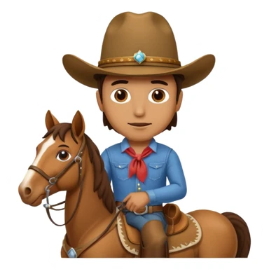 man on horse sticker