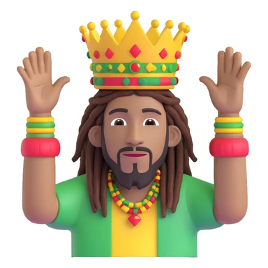 A rasta yard man bigging up di whole world 🌍🔥🤲🏾, reggae vibes 🎶, love and unity ✨💛💚❤️, every nation stand strong 🇯🇲🌐👑. sticker