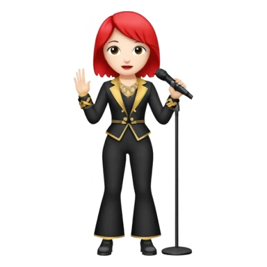 singer full body sticker