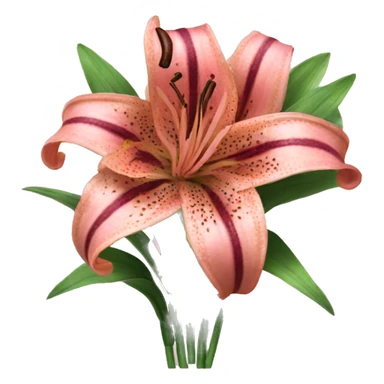 Pink tiger lily bouquet  sticker