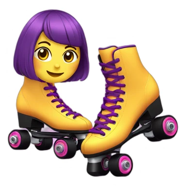 fuigure skating with roller skate sticker