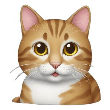 Cat with mouse pad sticker