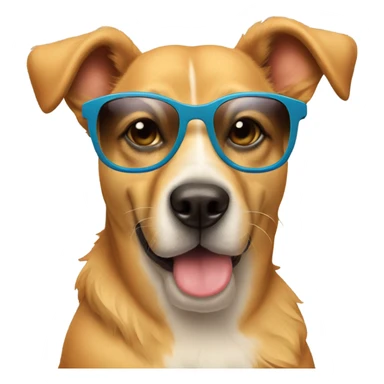 perro con lentes sticker