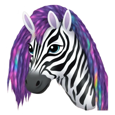 Lisa frank glitter zebra with Long hair sticker