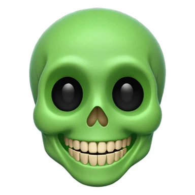 an emoji of a green skeleton sticker