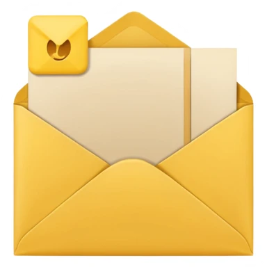 yellow letter envelope sticker