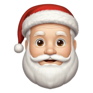 santa with onlu mustache no beard sticker
