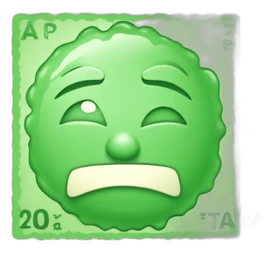 a green stamp with text guaranteed sticker