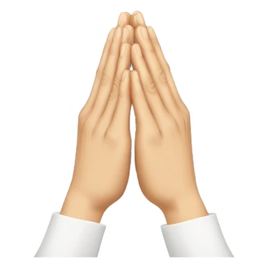 hands pray sticker
