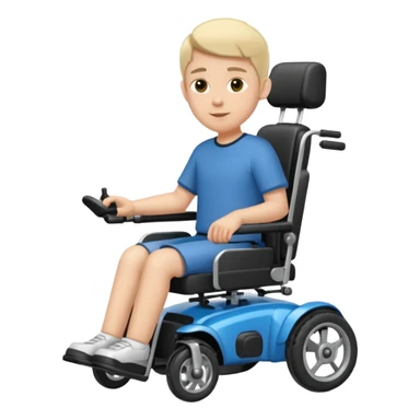 person in motorized wheelchair sticker