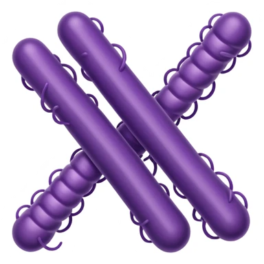 Multiple Lactobacillus bacteria emojis, thick rod shape, purple, soft fibrous texture, clean ingredient icon style
 sticker