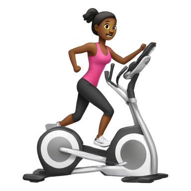 Workout on the elliptical trainer sticker