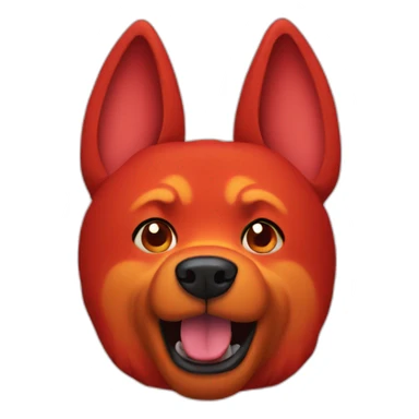 red dog fire from ears sticker