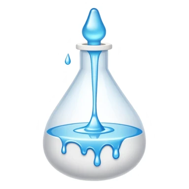 white translucent glue drops dripping out of glue bottle sticker