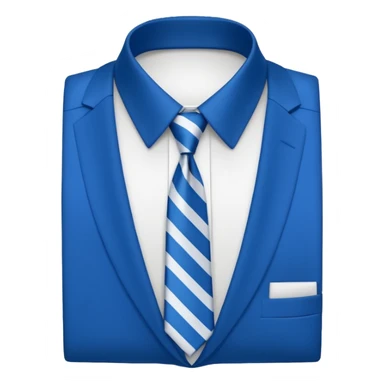 men's blue tie on white shirt, minimalism, no emojis or faces, iOS emoji style sticker