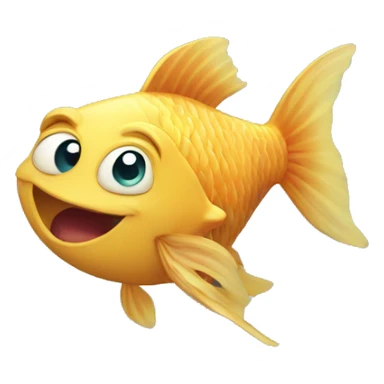 A fish that laughs sticker