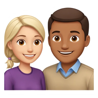 man and woman talking to each other sticker