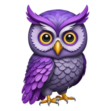 purple owl sticker
