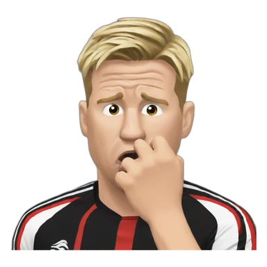 Eddie Howe biting nails sticker