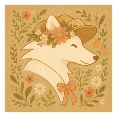 Give the Overwolf logo a cute cottagecore makeover sticker