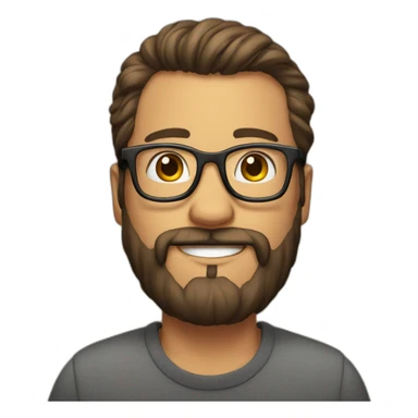 handsome men with spectacles and beard sticker