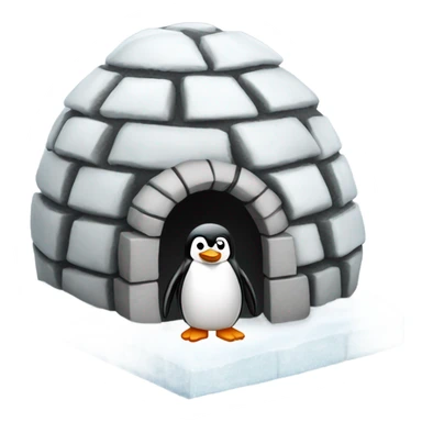igloo winter is coming and penguin  sticker