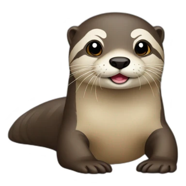 Loutre sur toutes sticker