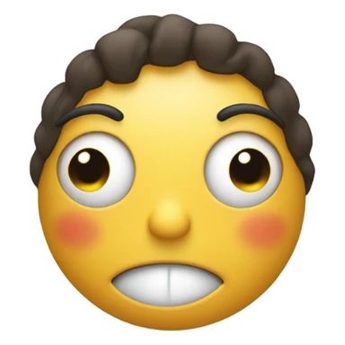 Smiley face pulling on bottom eyelids sticker