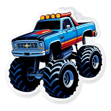 Jet on a monster truck sticker