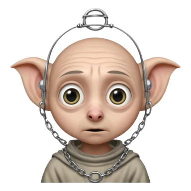 Dobby the house elf in steel chastity cage sticker