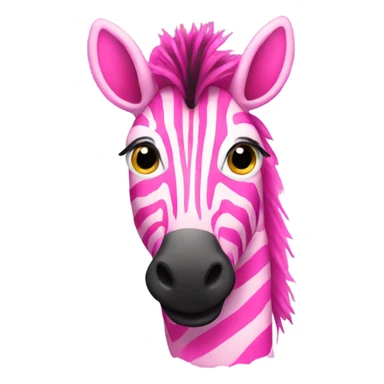 Pink zebra sticker