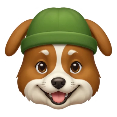 dog with green hat sticker
