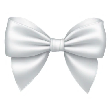white satin bow sticker