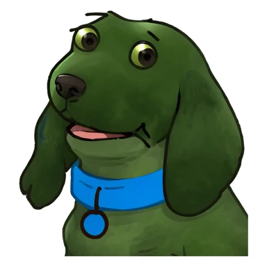 Chocolate-coloured Russian spaniel dog sticker