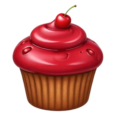 burgundy muffin cherry on top sticker