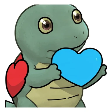 Squirtle with heart sticker