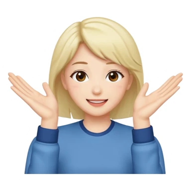 Kissy face with hands anime style  sticker