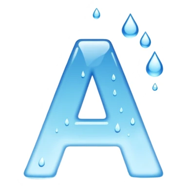 the letter V made out of water sticker