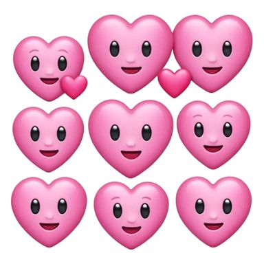 Aesthetic pink emojies sticker