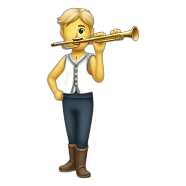 Flûte traversière sticker